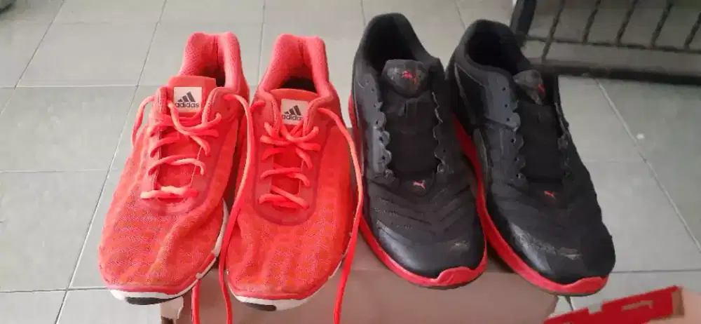 Jual borongan sepatu running adidas & puma size 44 original no eiger