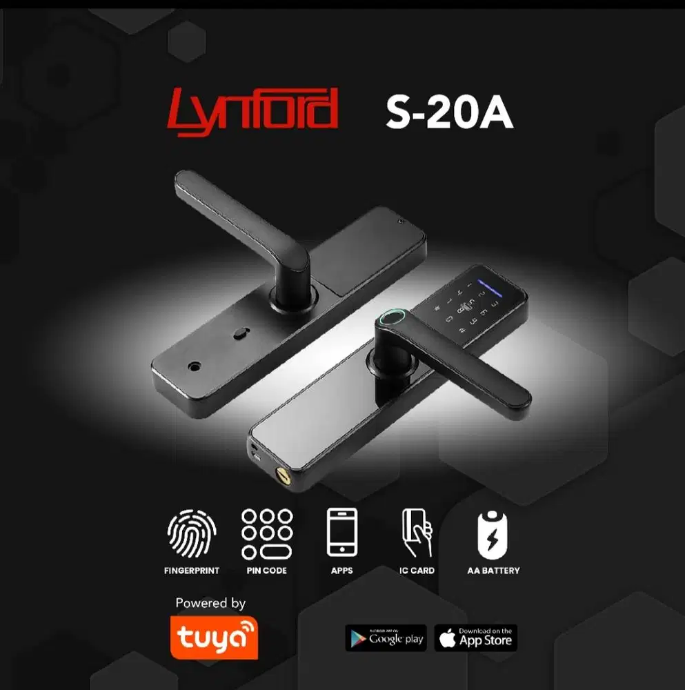 SMART LOCK TYPE S-20A DENGAN APLIKASI TUYA LYNFORD