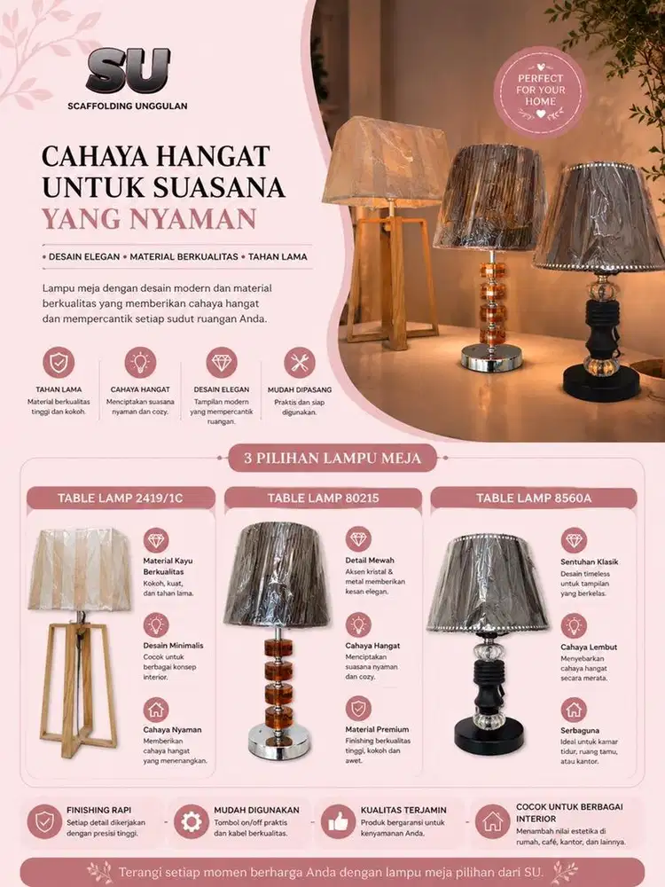Lampu Meja Klasik