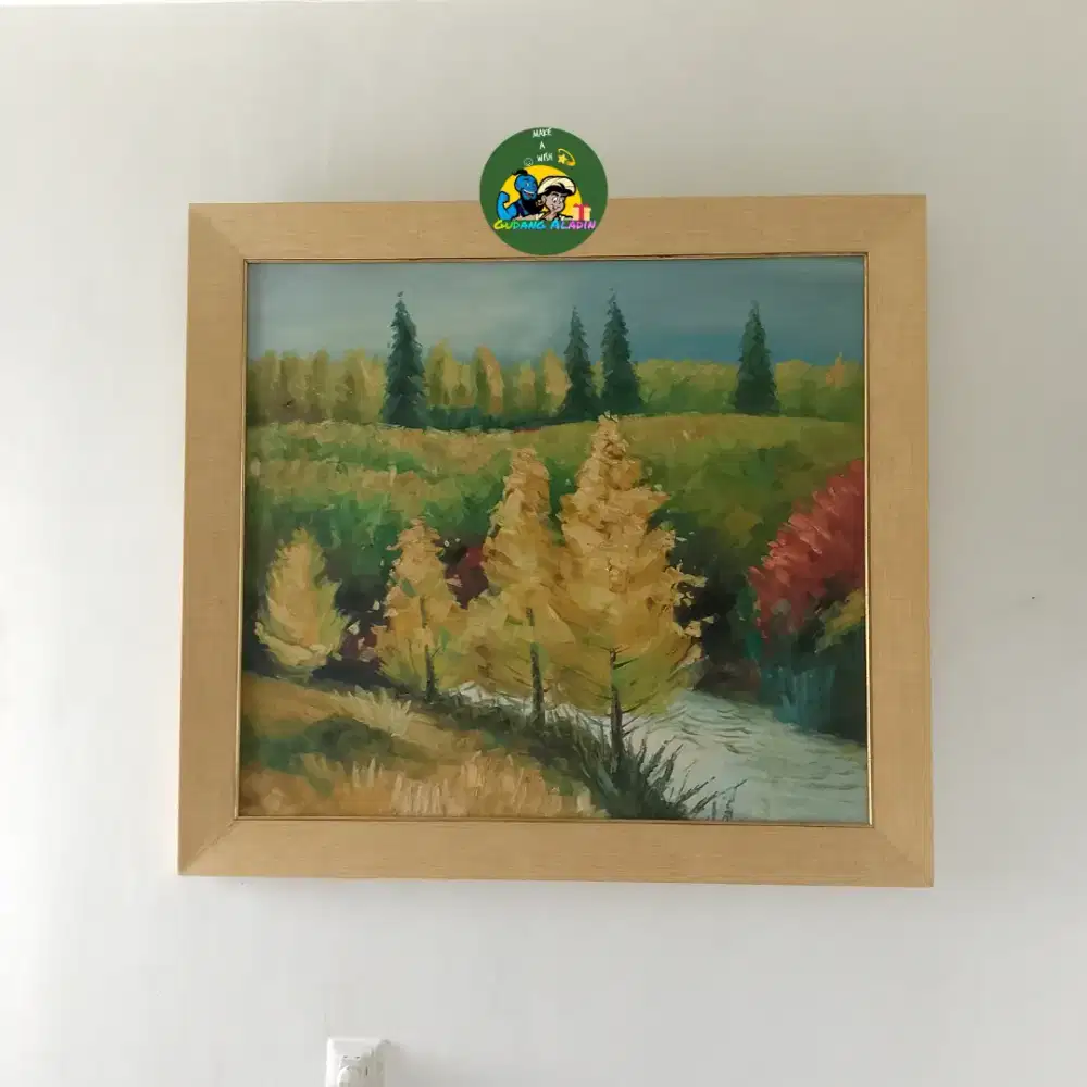 Painting Oil 8 Spruce 120cmx120cm Import (Vintage/Rare Item)