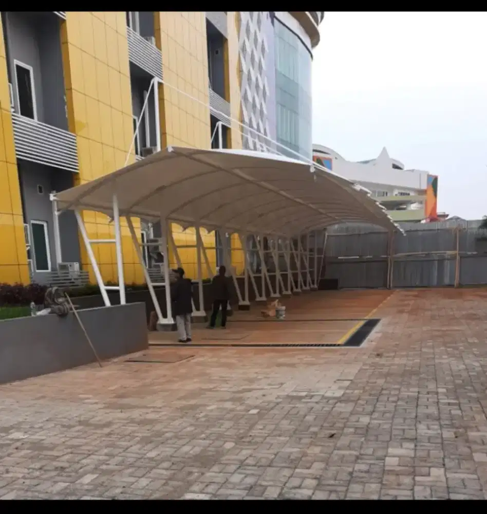 PASANG CANOPY MEMBRANE DESAIN MODERN + BERGARANSII