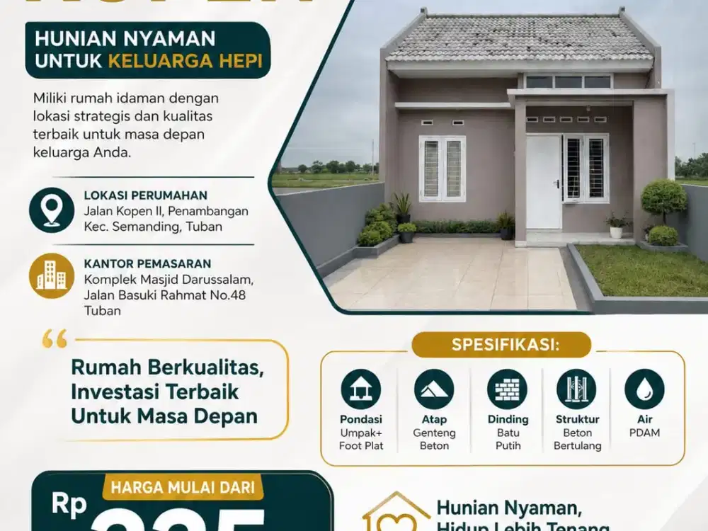 MUTIARA KOPEN – WUJUDKAN IMPIAN PUNYA RUMAH SENDIRI.