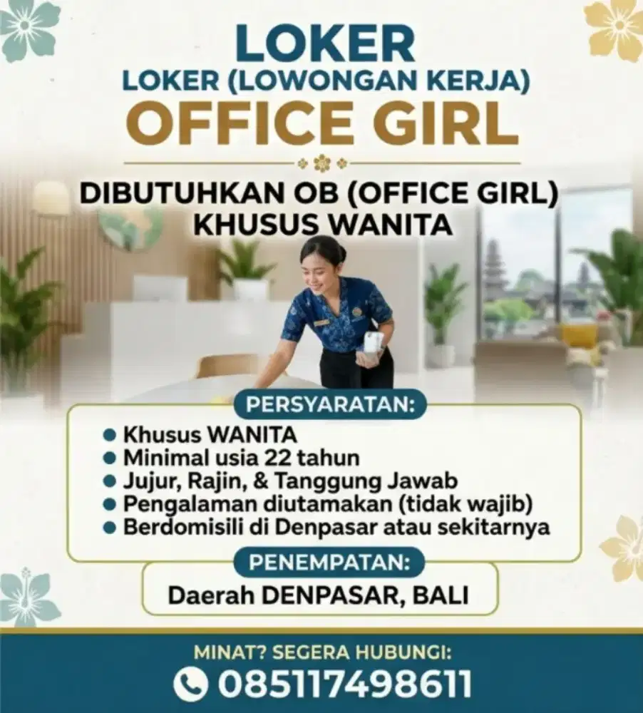 DIBUTUHKAN OFFICE GIRL