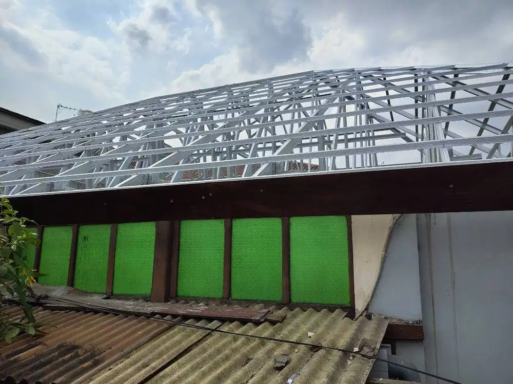 Rehab Atap Rumah dgn Galvalum Pasir KENCANA Baja Ringan Awet No Karat