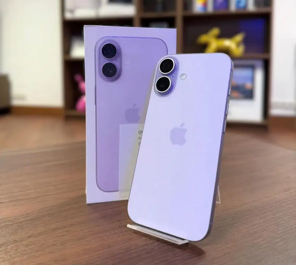 Iphone 17 256 lavender (baru)/msi free case dan anti gores