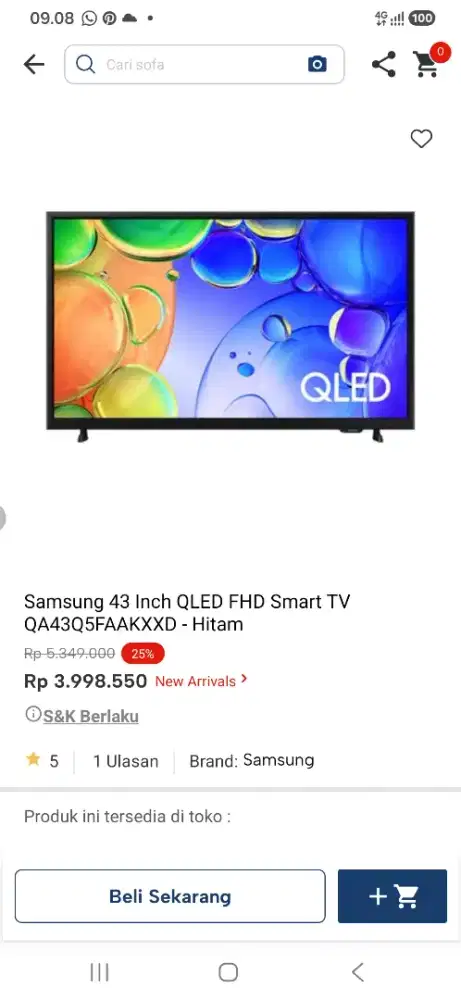 Samsung 43 inch qled fhd smart tv Qa43q5faa