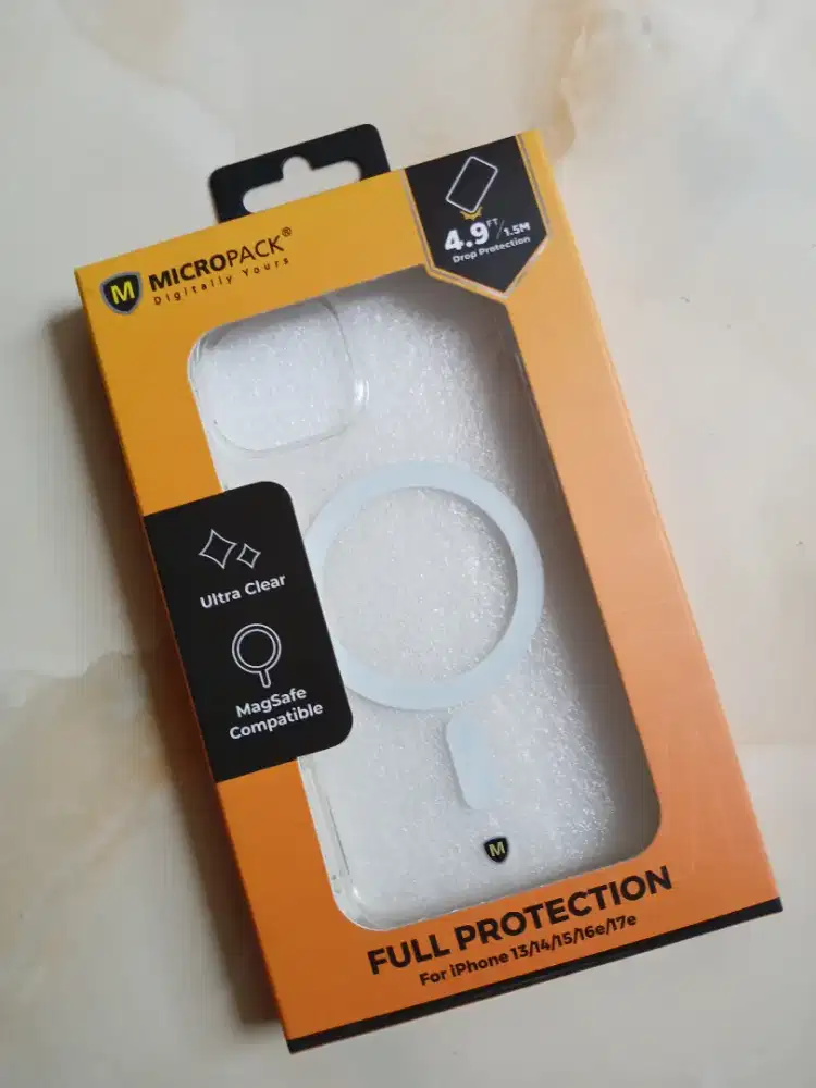 Case iphone micropack clear magsafe silicone bening 13 14 15 16e 17e