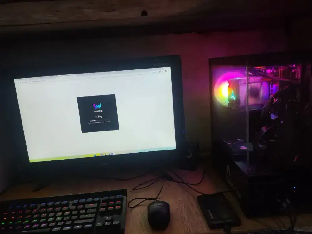 PC Gaming RYZEN7 5700G + Stavolt bekas 1 bulan pemakaian