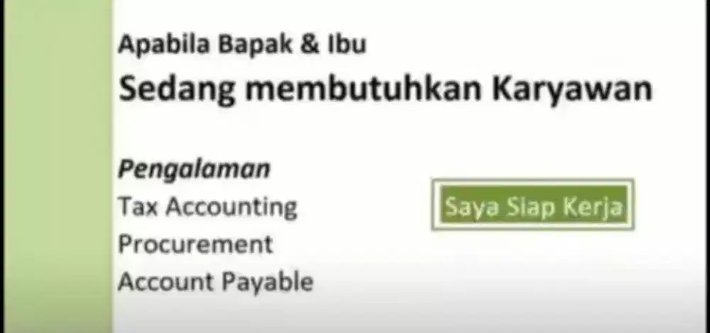 Tax accounting, purchasing, tutor pengalaman