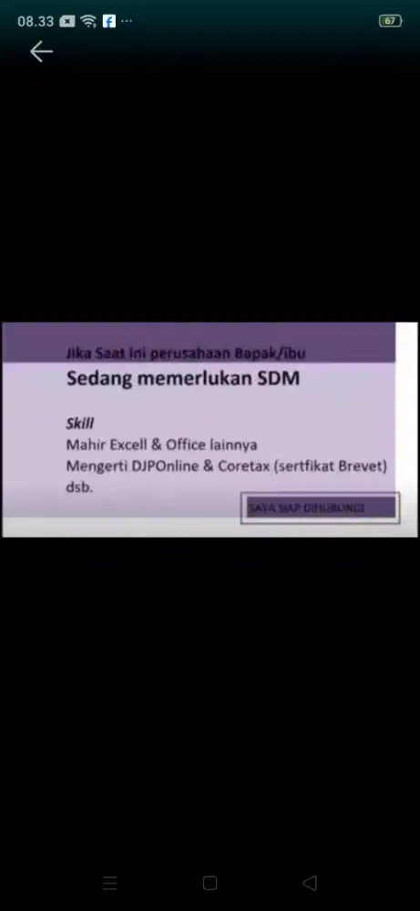 Mencari pekerjaan segera berpengalaman
