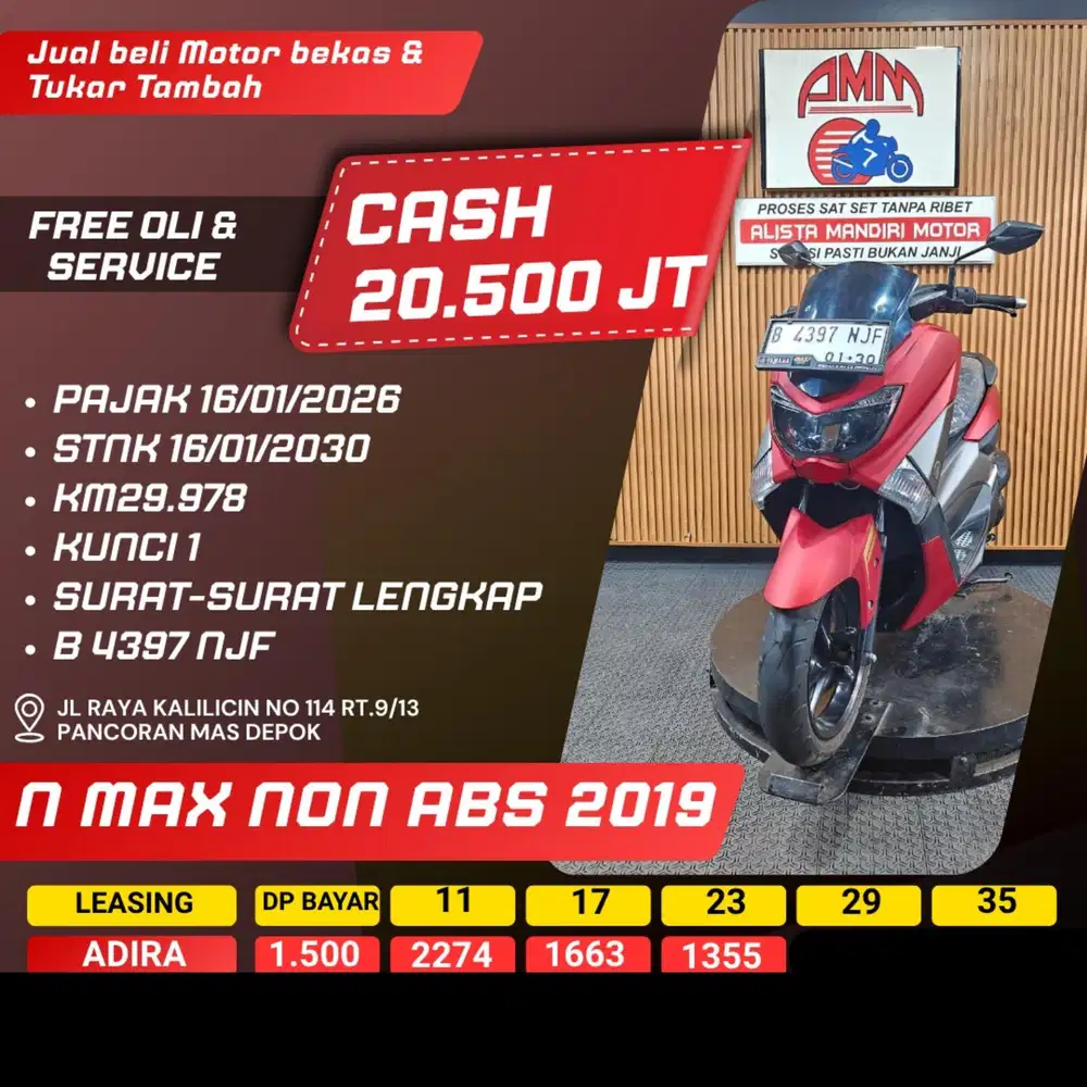 NMAX NON ABS 2019 CASH / KREDIT ALISTA