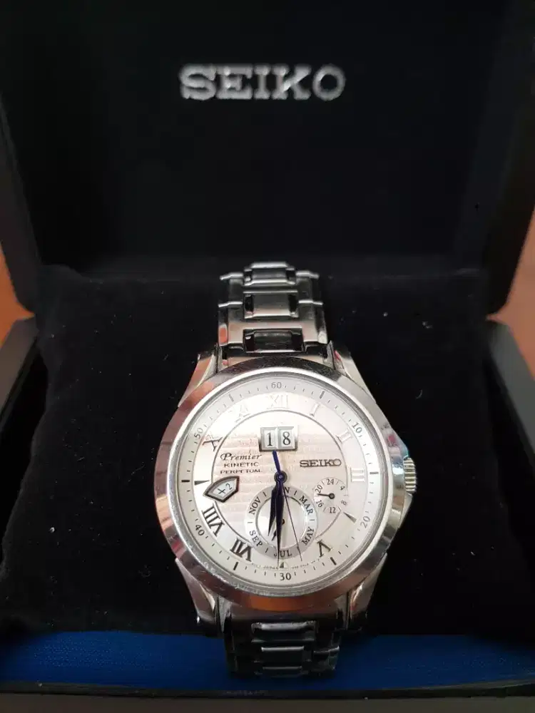 Seiko Kinetic Perpetual, second, jual rugi, kondisi 98%