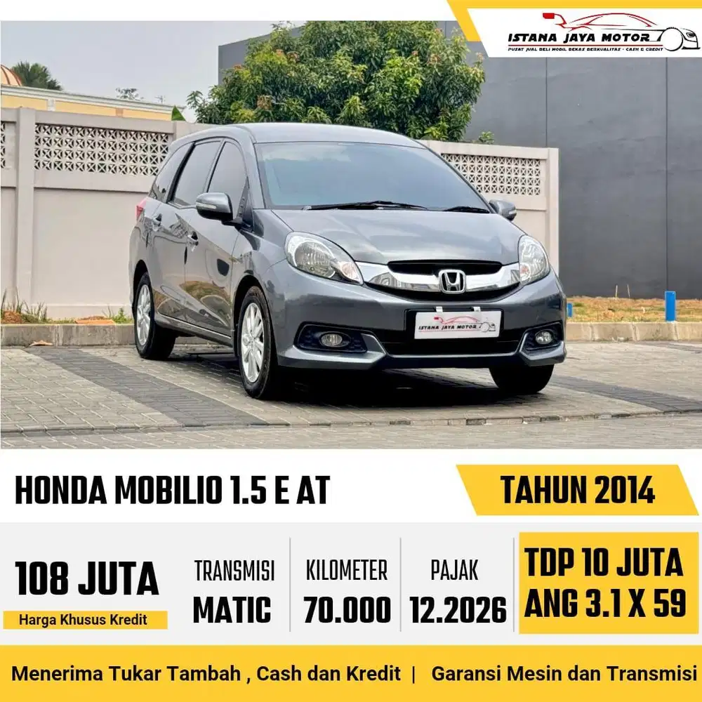 [LOW KM] Honda Mobilio E 1.5 Automatic 2014 Abu