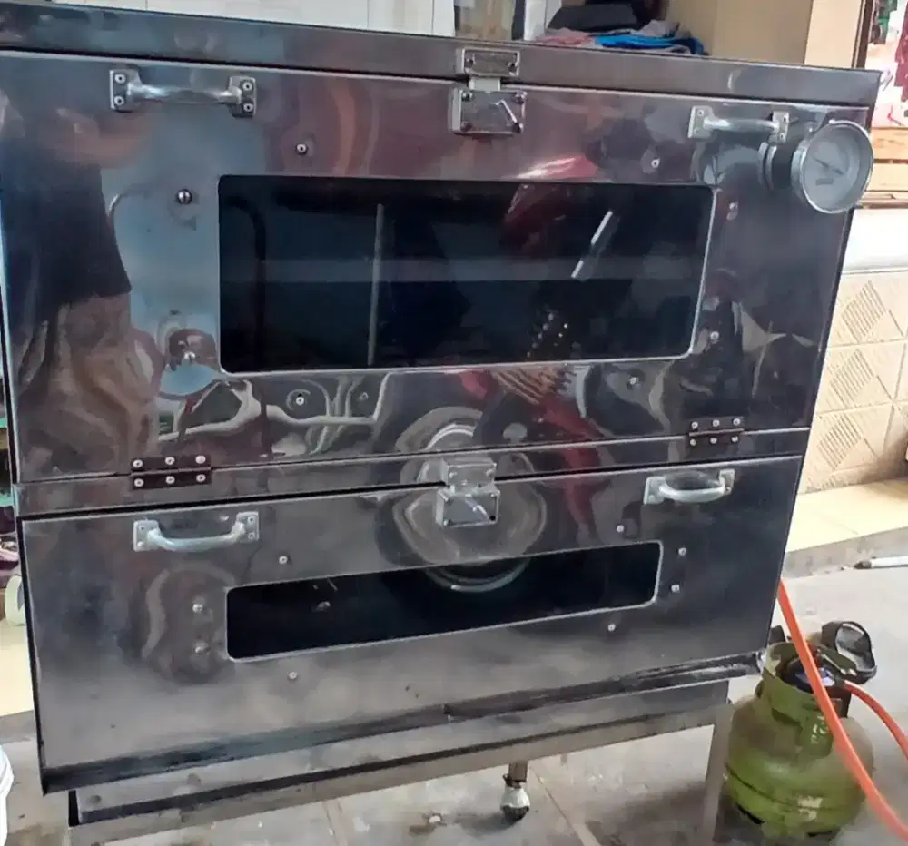 Oven stenlis muat 2 loyang ukuran 40x60