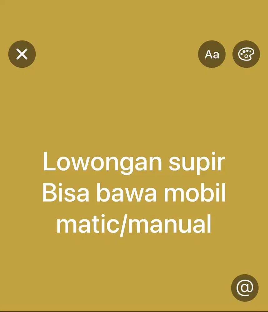 Lowongan supir pribadi