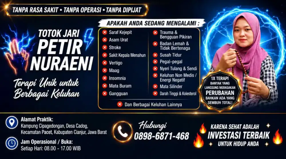 Terapi Totok Jari Petir Ibu Nuraeni Cipanas - Stroke Vertigo Saraf