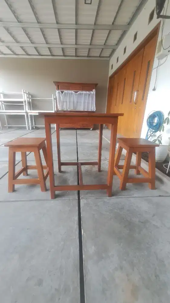 Jual meja jati untuk rumah makan 1 set