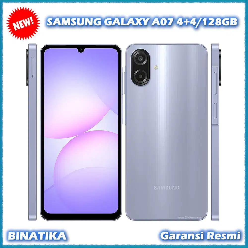 Baru - SAMSUNG GALAXY A07 4+4/128GB Free Adaptor Charger Original