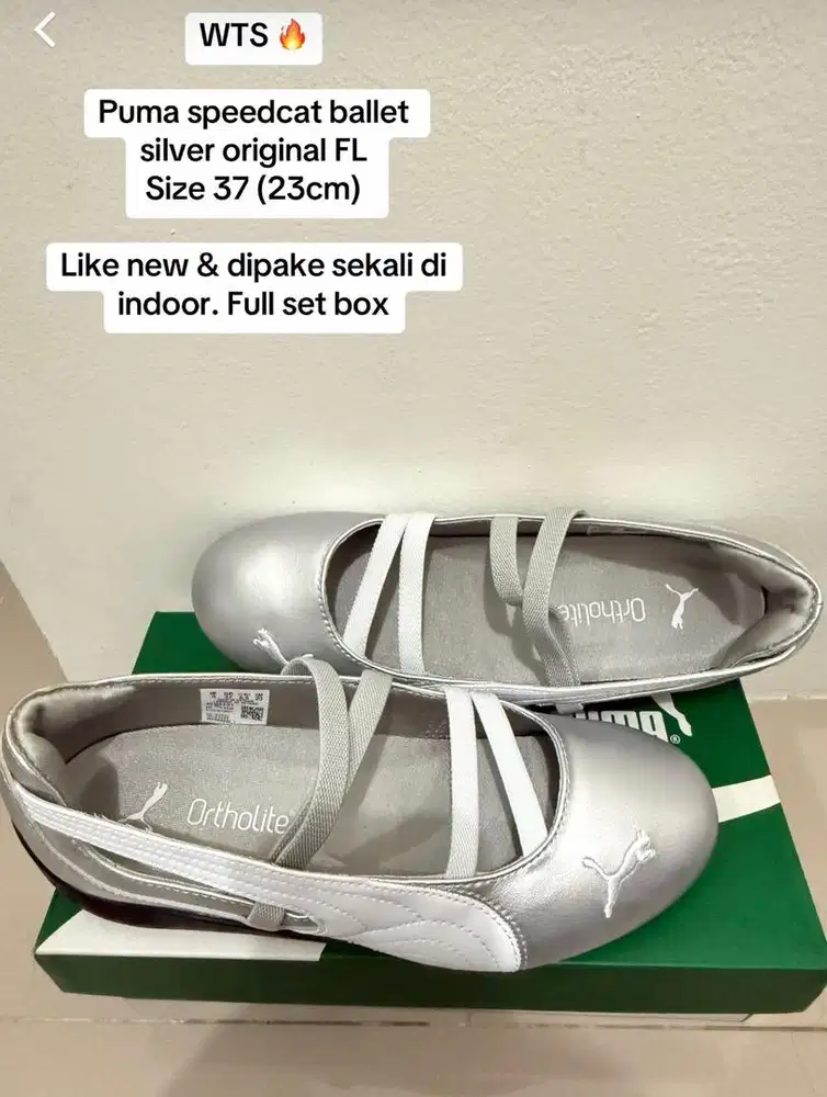 Dijual, Puma speedcat ballet silver original