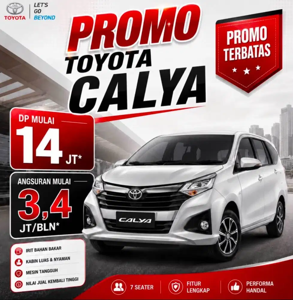 PROMO DP 14 JUTA TOYOTA CALYA G MANUAL 2026