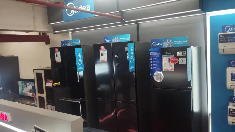 Kulkas Midea MDRF505FGF Side by side 4 Doors