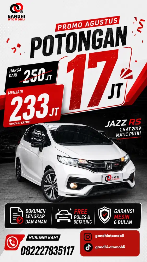Honda Jazz RS Matic 1.5 GK5 3019