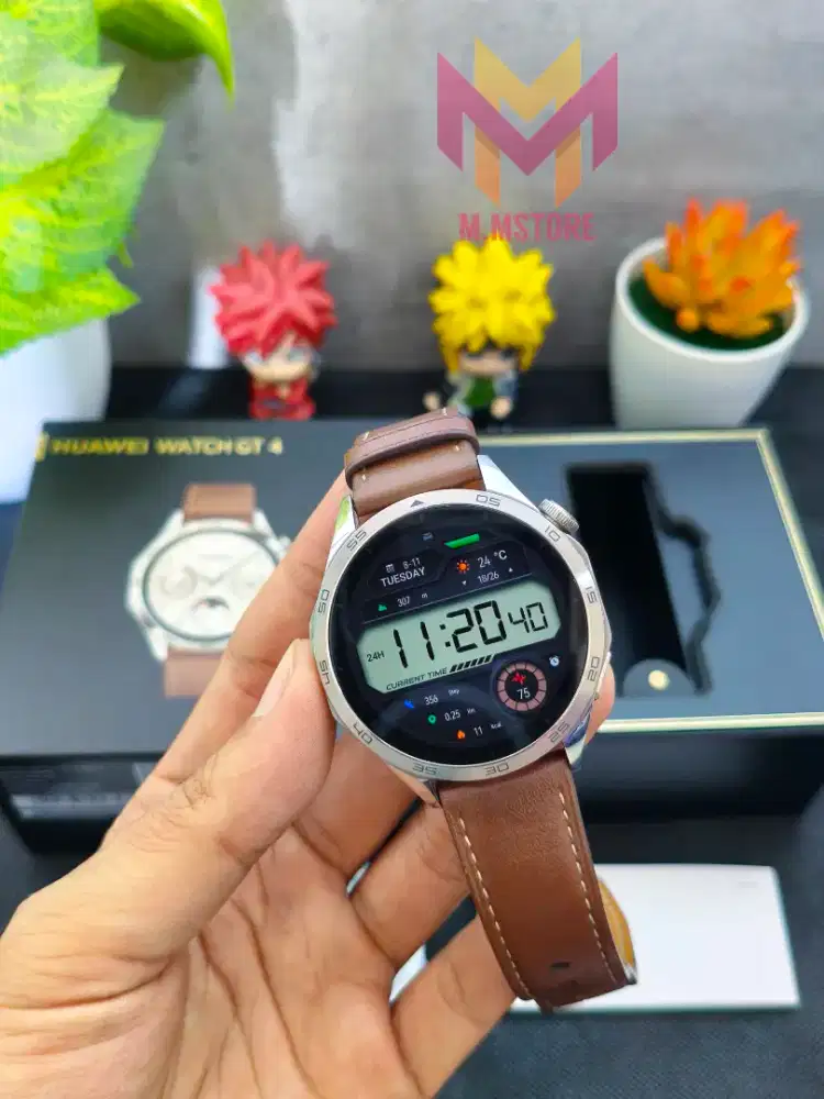 Huawei watch Gt 4 Brown 46mm Mulus fullset original huawei smartwatch