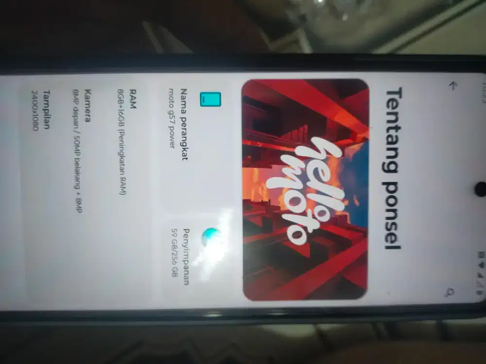 JUAL CEPAT MOTOROLA G57 POWER RAM 8+16/ 256