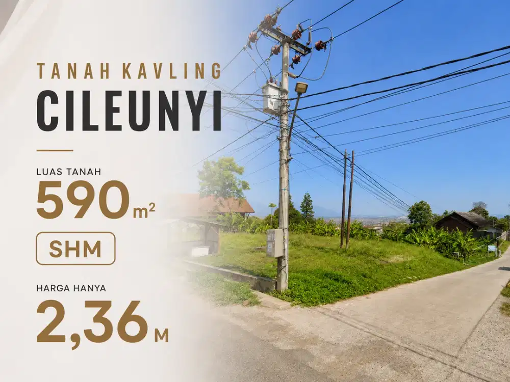 Tanah Kavling SHM 590 m² Cileunyi Dekat Tol dan IPDN