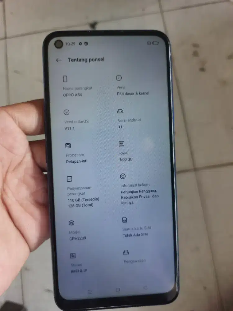 Oppo A54 Ram 6/128Gb