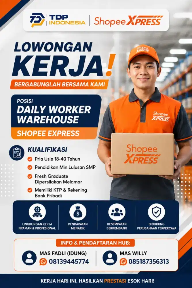 Butuh Pria Siap Kerja