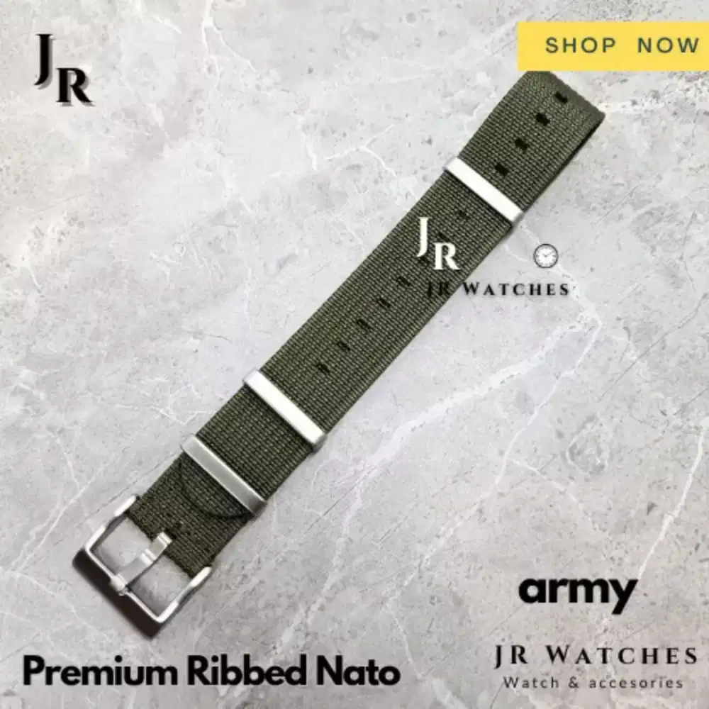 Tali jam tangan strap nato nylon canvass premium