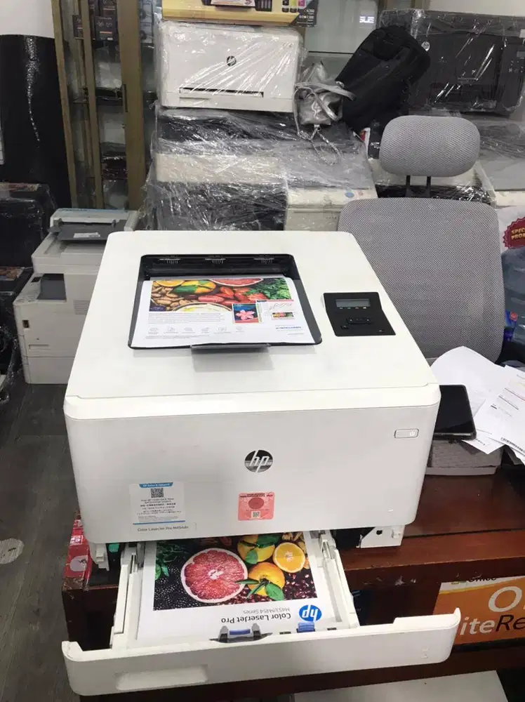PRINTER HP LASERJET M452DN/M454DN BEKAS SIAP PAKAI, CARTRIDGE BARU
