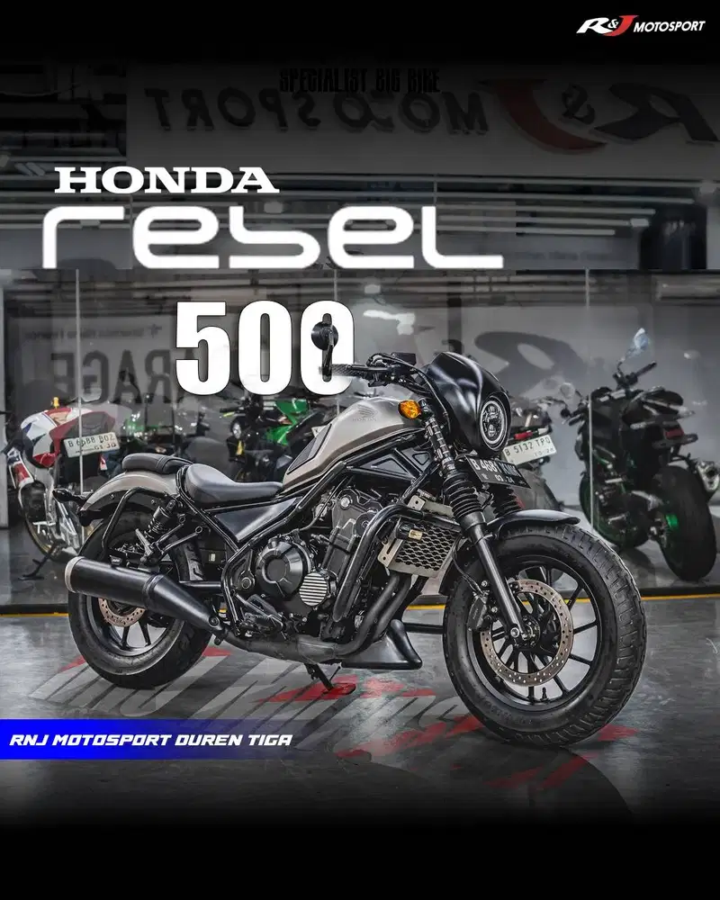 ‎Honda Rebel 500 cc Km 3.000an warna Silver