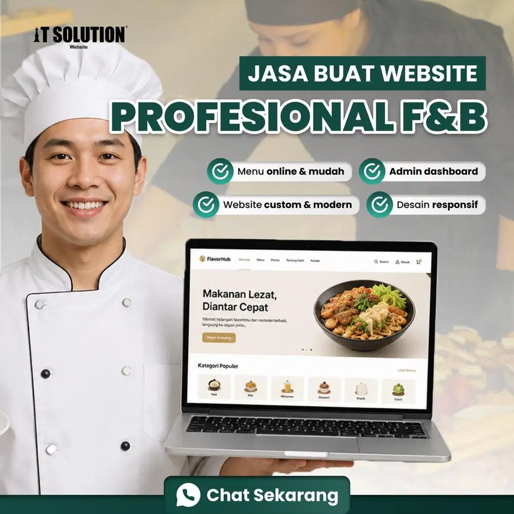 Pembuatan Website Bisnis Kuliner dan F&B Profesional