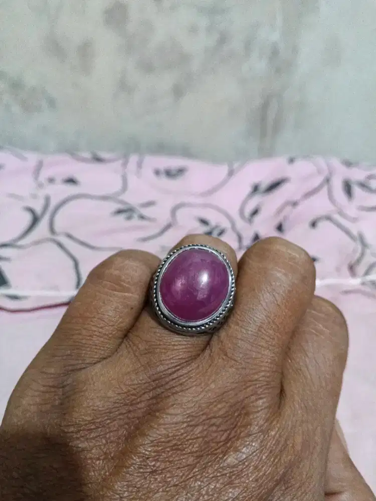 Ruby monjambik dim 18X15X12 ring titanium size 7,5