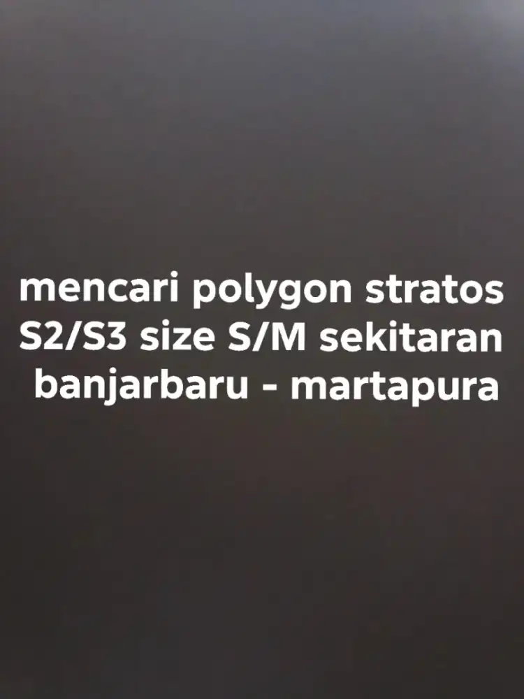 Mencari polygon stratos S2 atau S3 ukuran S / M