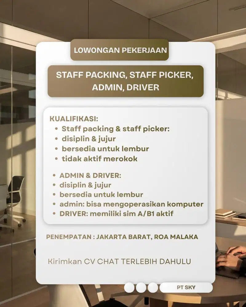LOWONGAN PACKING PICKER
