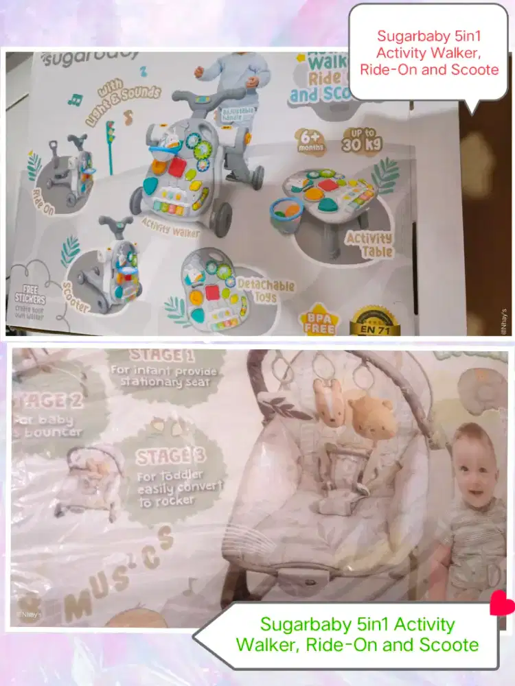 Bouncer dan baby walker (2 macam)