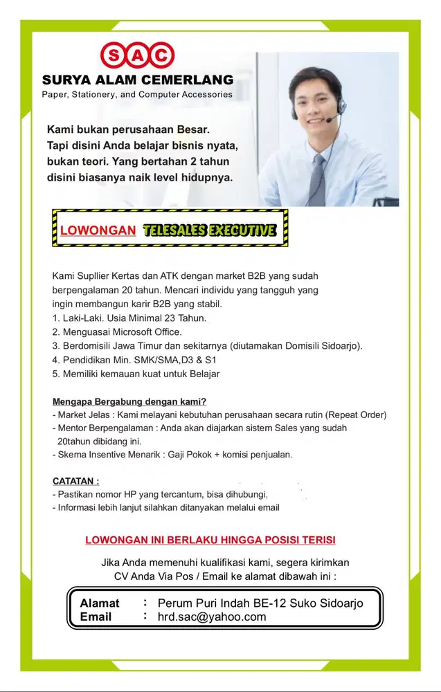 TELESALES EXECUTIVE