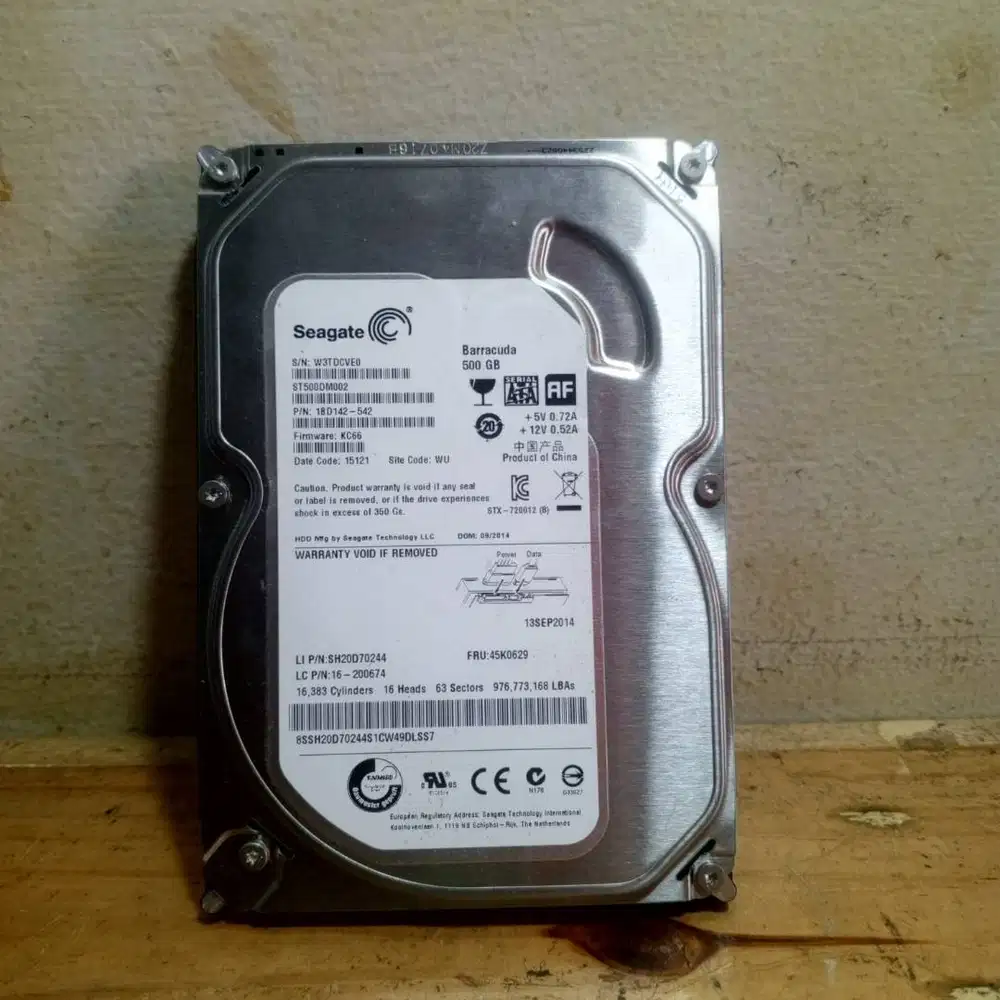 Hard disk PC 500 GB Seagate siap pakai