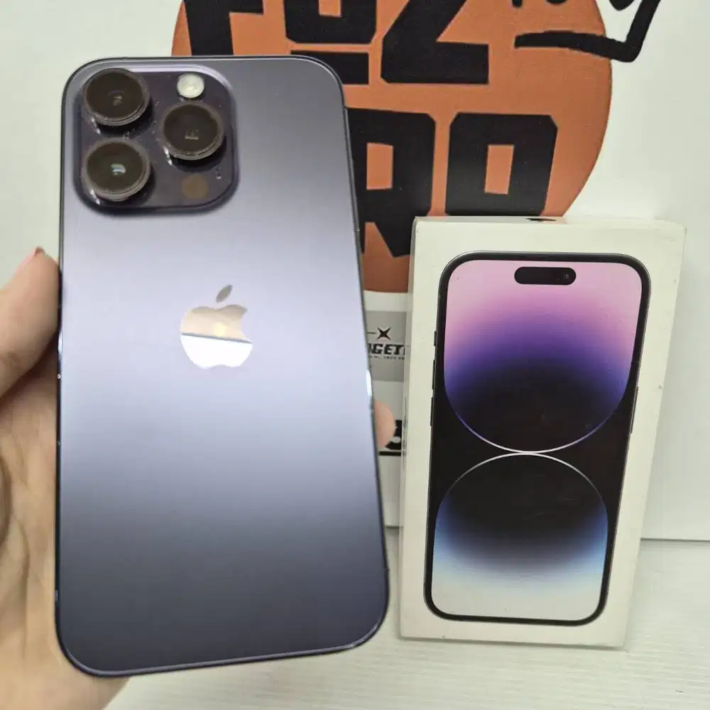 Phone 14 Pro 128GB BH100 Purple Deep  Fullset No Minus RESMI IBOX