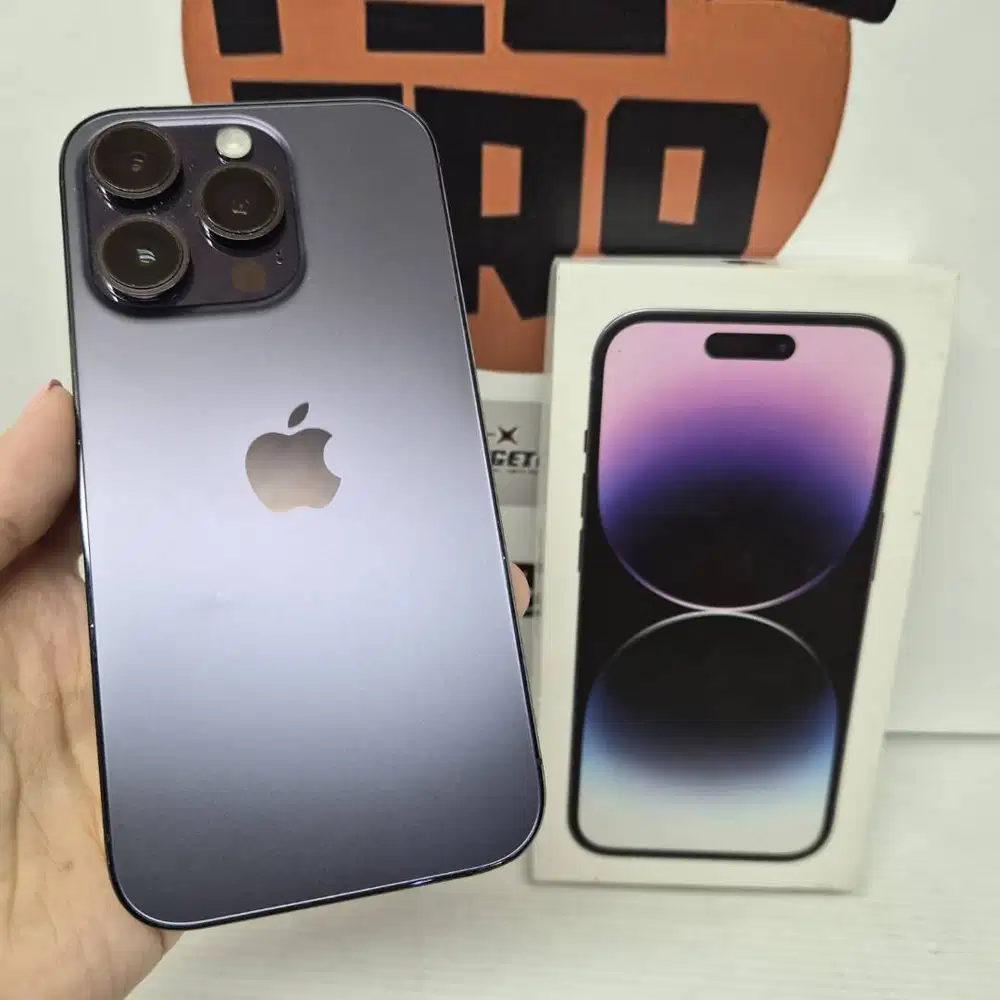 Phone 14 Pro 128GB BH100 Purple Deep  Fullset No Minus RESMI IBOX