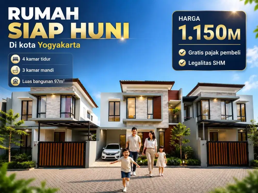 Jual Rumah Siap Huni 4 Kamar di Jomegatan Village Bantul Yogyakarta Harga Mulai 1Man