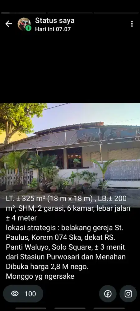 Dijual Rumah.. lokasi strategis, lingkungan nyaman di solo