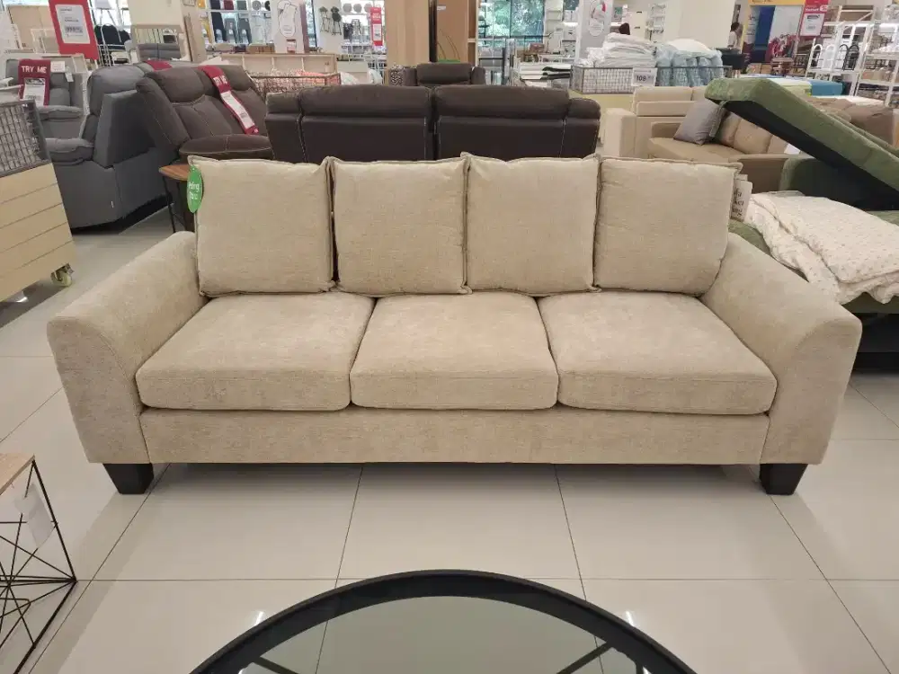 Sofa Tamu 3 Dudukan Fabrice Beige