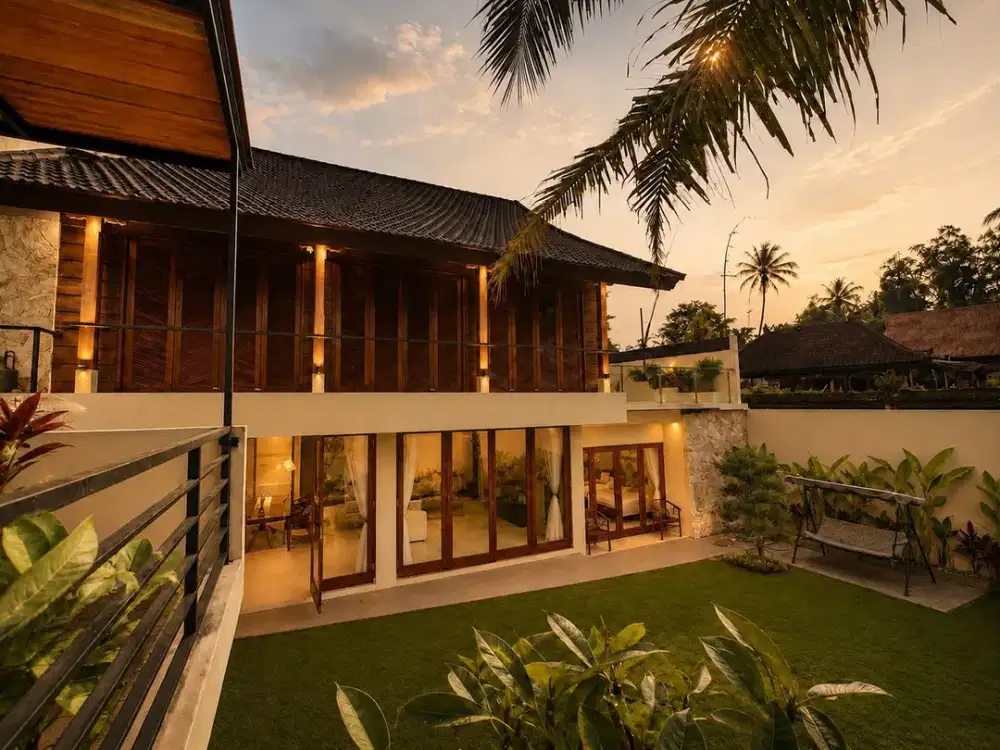 luxury villa at ubud,furnish, rice padi field view,strategic area