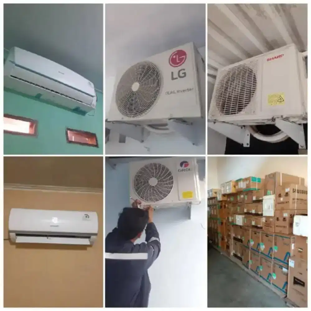 Jasa service cuci AC service kulkas jual beli AC bekas bongkar pasang