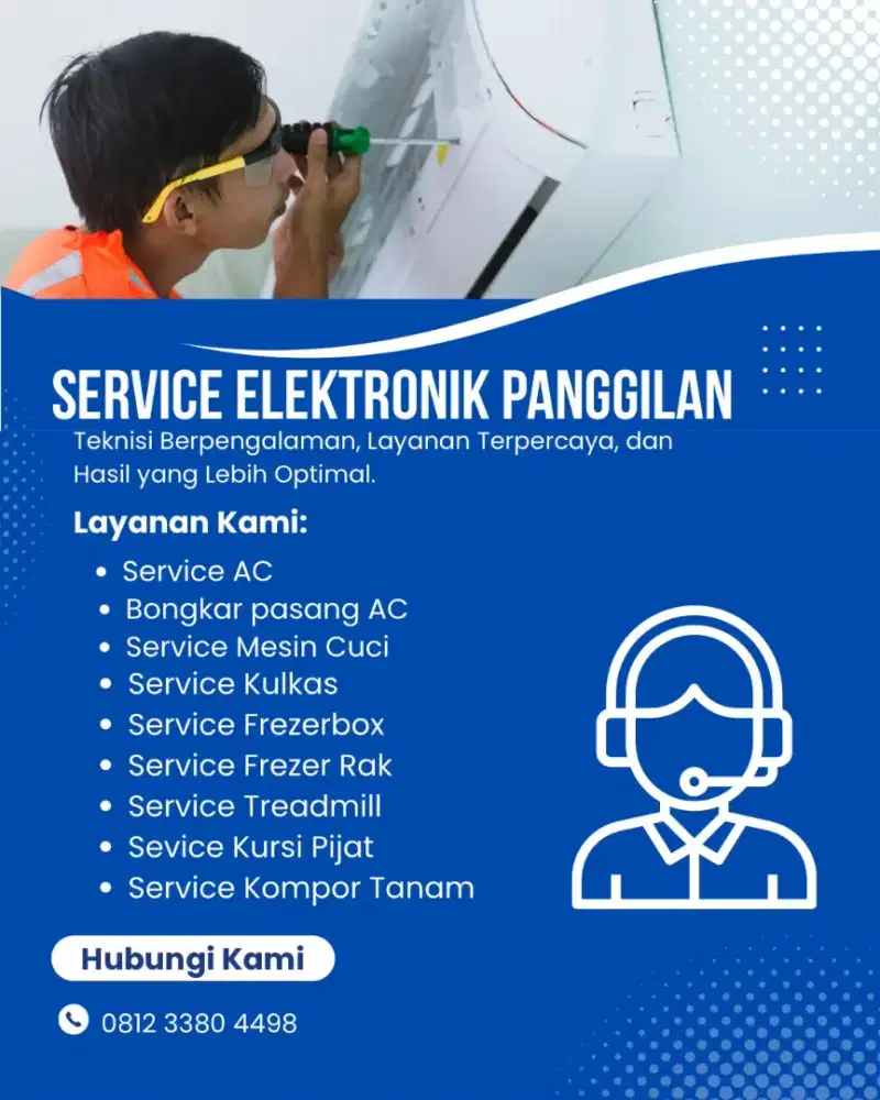 Service Kulkas Frezer Bongkar Pasang AC Servis AC Mesin Cuci Treadmill