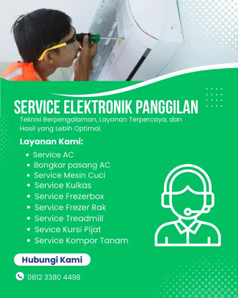 Service AC Kulkas Mesin Cuci Bongkar Pasang AC Servis AC Kursi Pijat